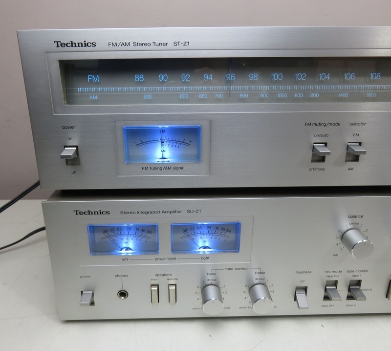 TECHNICS 2PC SU-Z1 INTEGRATED AMP + ST-Z1 TUNER RECAPPED PRO SERVICED + LED's gallery