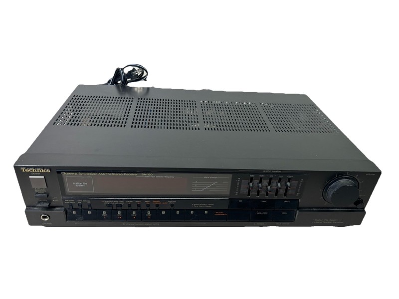 Technics SA-160 AM/FM Stereo Receiver Phono/CD/Tape/VCR – WORKS!