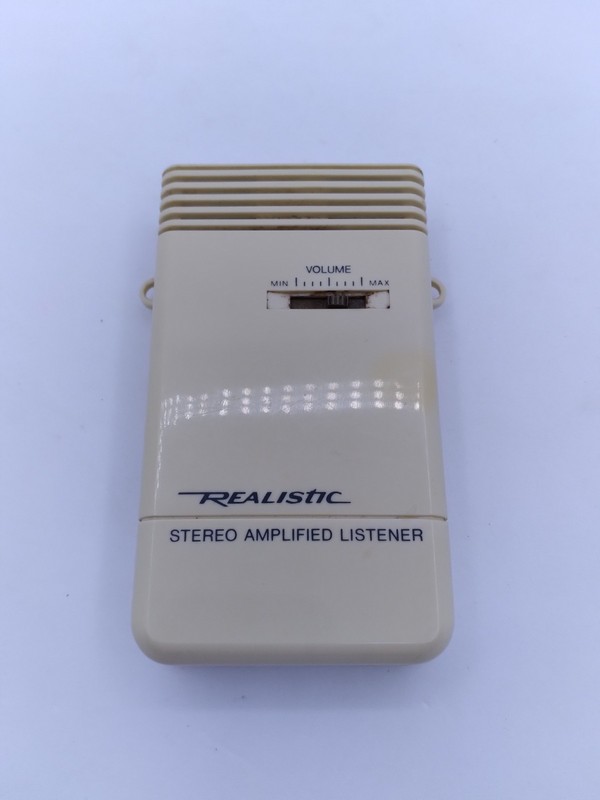Realistic 33-1093 Stereo Amplified Listener Radio Shack Tested Work & headphones