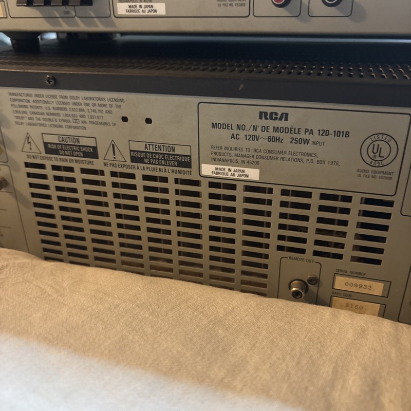 RCA stereo system vintage PA 120-101B With Stereo Tunner And Remote gallery
