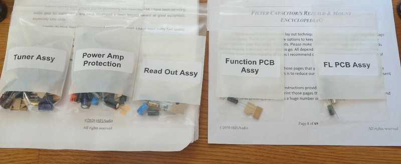 Pioneer SX-3700 rebuild restoration recap service kit repair capacitor
