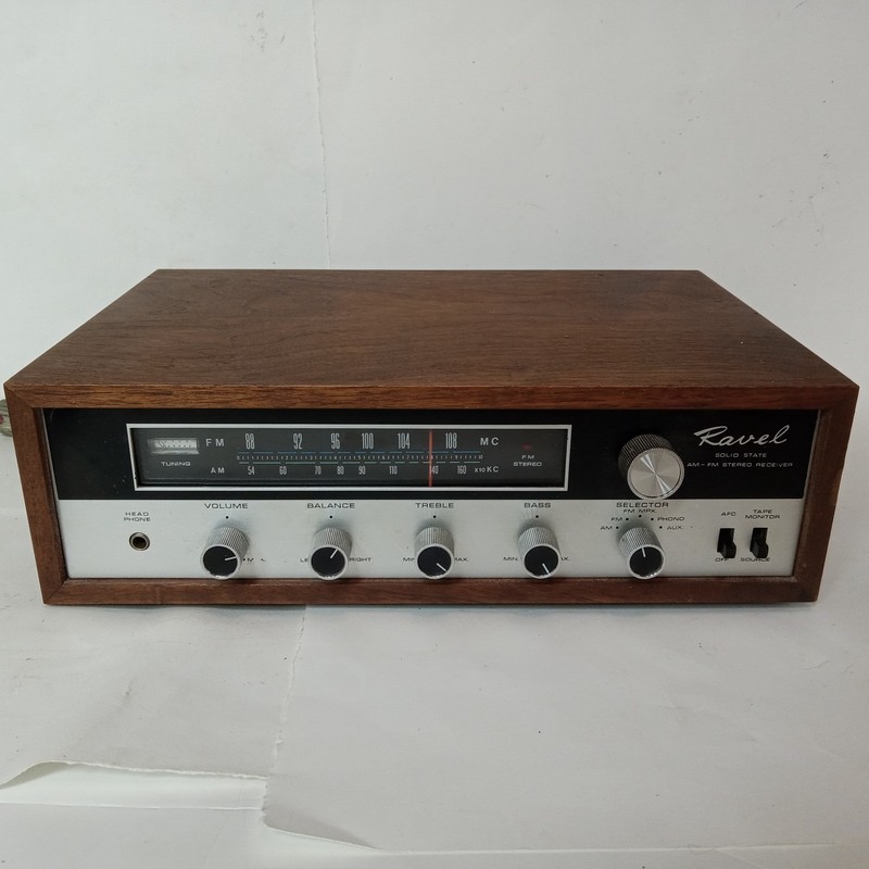 Ravel Solid State AM FM Stereo Receiver Wood Vintage Telmar Model 100T Japan