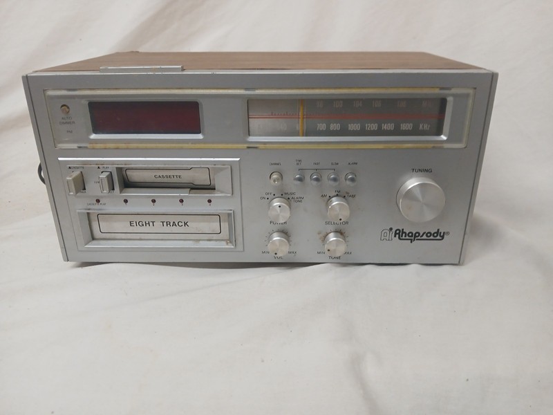 AI Rhapsody RY-1082 AM/FM/MPX Stereo Receiver 8 Track Cassette Parts Or Repair