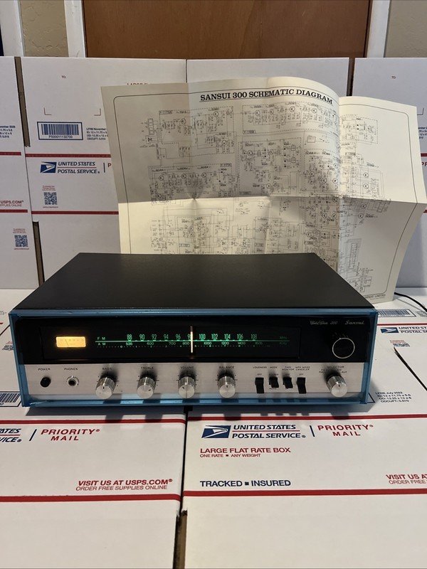 Sansui 300 Solid State AM/FM Tuner Amplifier W/Schematic -* AS IS / READ gallery