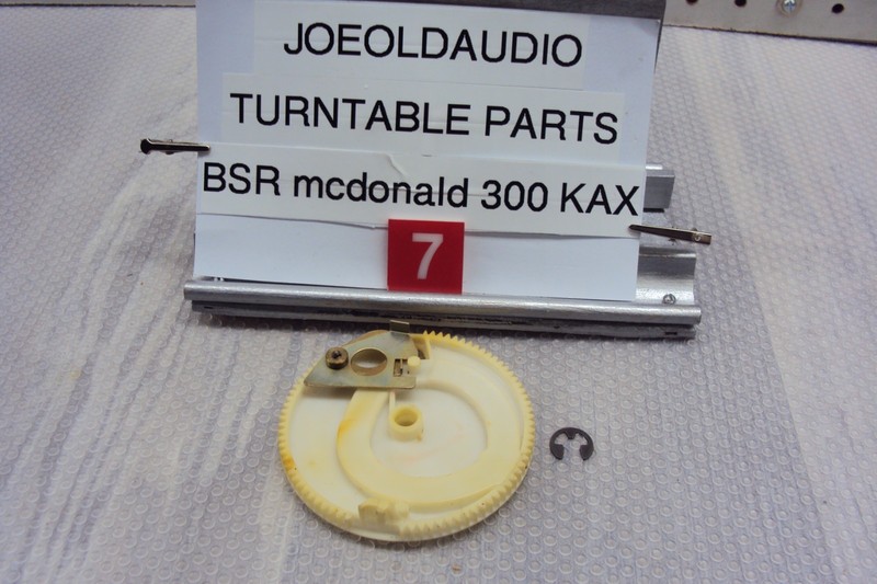 BSR McDonald Turntable Model 300 KAX Main Cam Gear. Tested Parting Out 300 KAX