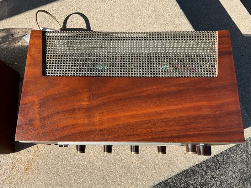 Vintage Fisher 150 FM MPX Stereo Receiver w/ Model 5 Speaker & Wood Case, Works! gallery