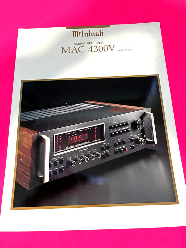McIntosh MAC 4300V Receiver Literature – NEW LOW PRICE