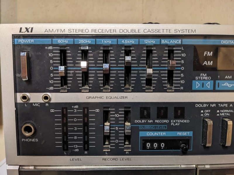 Vintage LXI AM/FM Stereo Receiver Double Cassette System Working gallery