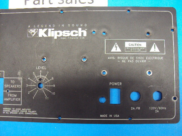 Klipsch SWV Back Panel. rated 8.9 out of 10. Minor Small Age Related Scratches. gallery