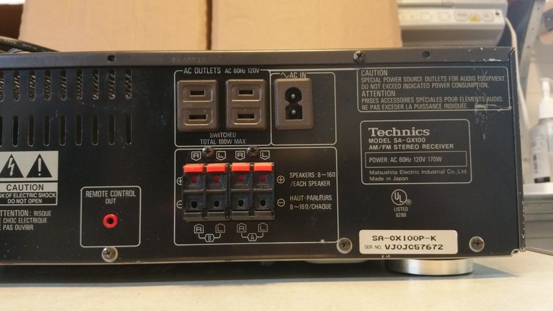 Vintage TECHNICS SA-GX100 Quartz Synthesizer AM/FM Phono Receiver PARTS/REPAIR gallery