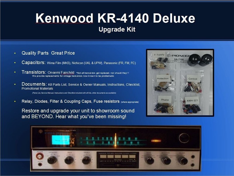 Kenwood KR-4140 Receiver Deluxe Upgrade Kit Genuine Parts Restoration