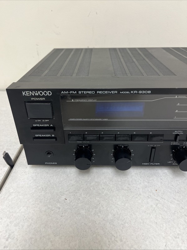 VINTAGE KENWOOD KR-930B STEREO RECEIVER . Fully Lights Up. gallery