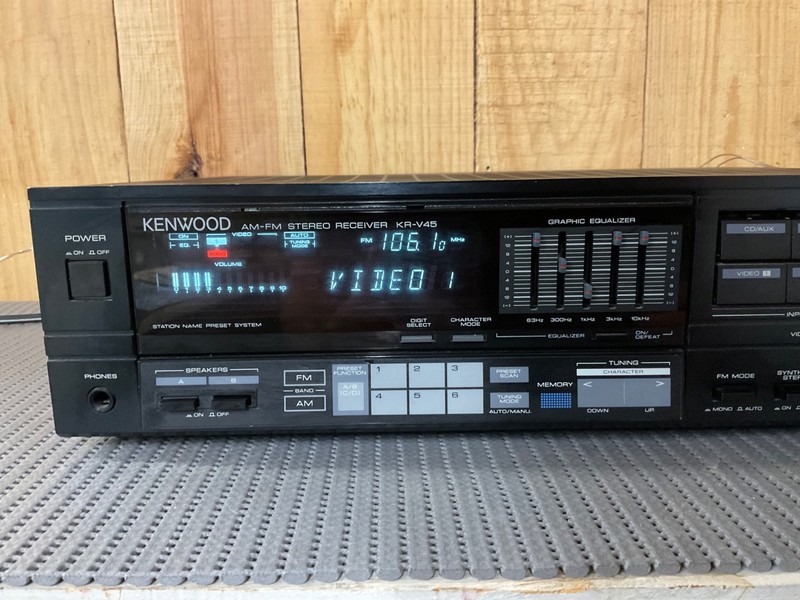 Vintage 1988 Kenwood KR-V45 AM/FM 2 Channel Stereo Receiver 5 Band EQ - Working gallery