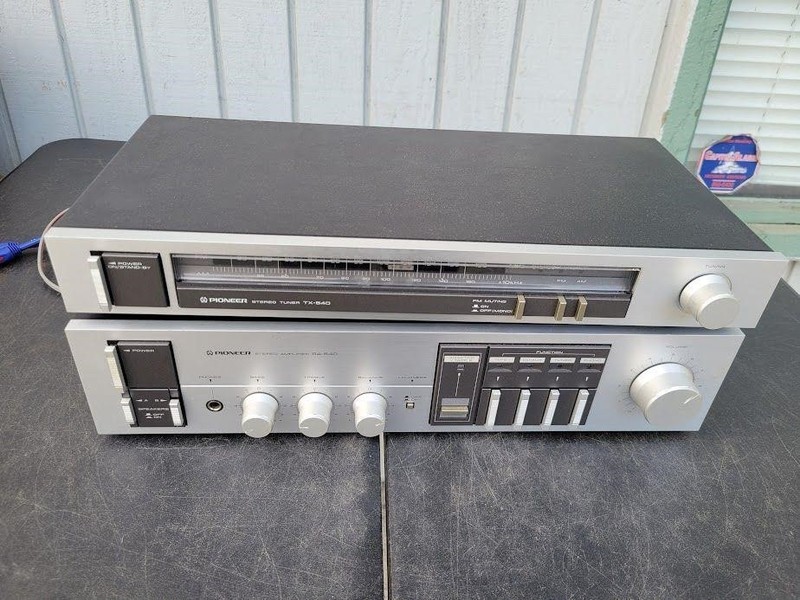 Pioneer SA-540 Stereo Amplifier Receiver w TX-540 AM FM Radio Tuner WORKS