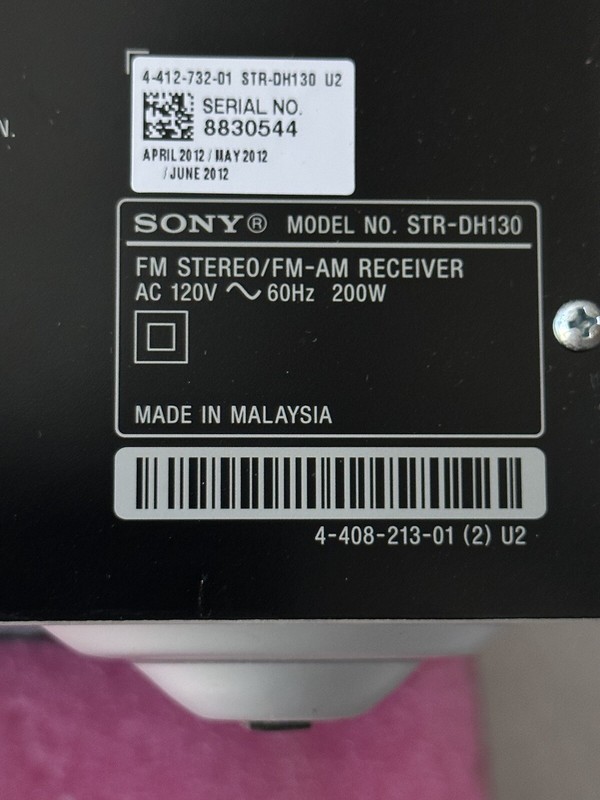 SONY STR-DH130 FM/AM A/V Stereo Receiver *w/Remote* Tested! gallery