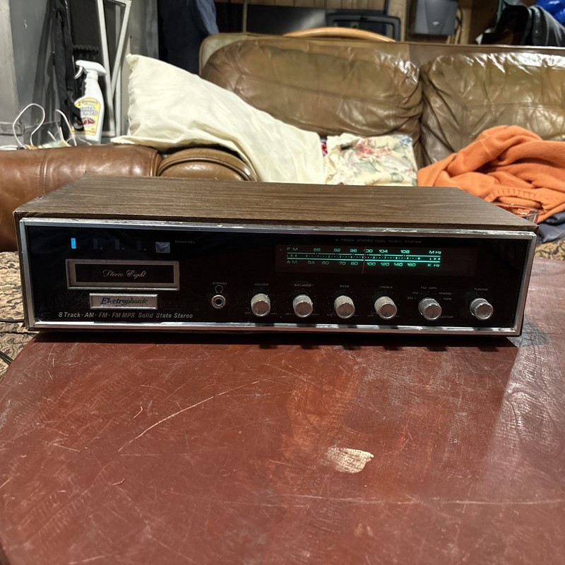 MORSE T113-C Stereo 8-Track tape player AM, FM & phono 🔥Tested=Good🔥Vintage