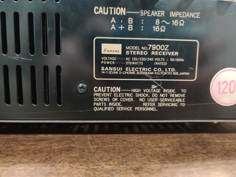 Vintage Sansui 7900z AM/FM Digital Quartz Synthesizer DC Stereo Receiver gallery