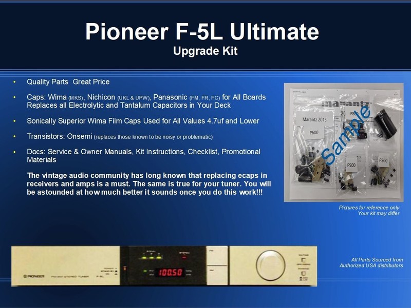 Pioneer F-5L Tuner Ultimate Restoration Kit – Wima, OnSemi, Nichicon