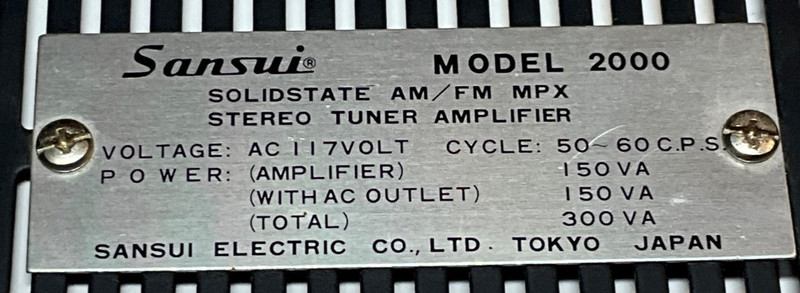 Sansui Model 2000 Receiver AM Ferrite Antenna with Screws - SHIPPING INCLUDED gallery