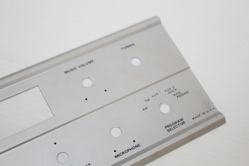 Aluminum Front Case Face Plate - Vintage Grommes Precision Receiver Amp 512 Part gallery