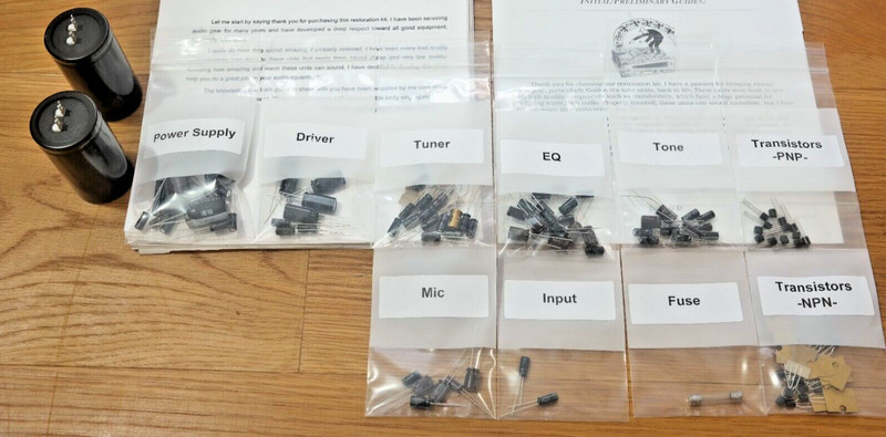 Sansui G6000 rebuild restoration recap upgrade kit repair filter capacitor