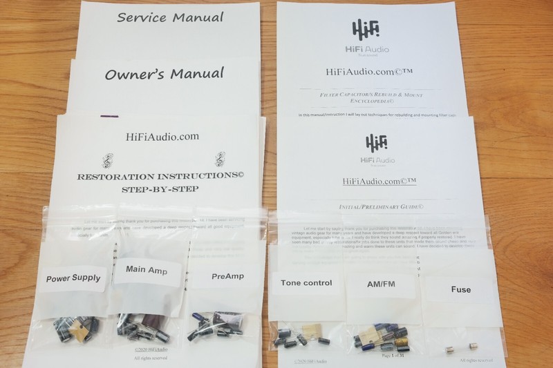 REALISTIC STA-52 rebuild restoration recap service kit repair filter capacitor