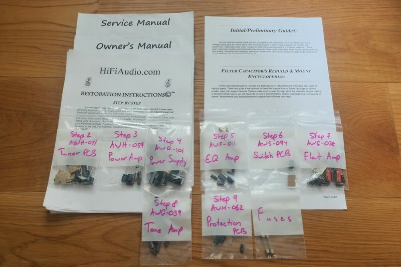 Pioneer SX-850 rebuild restoration recap service kit repair capacitor