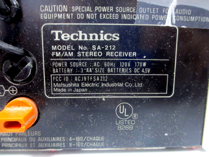 Vintage Technics No. SA-212 FM/AM Stereo Receiver works but has issues READ gallery