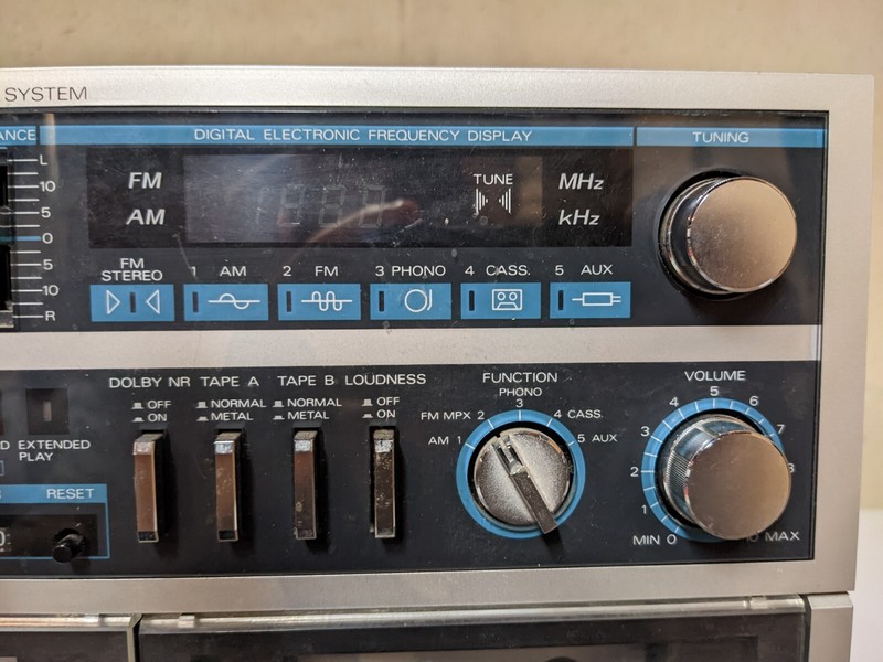 Vintage LXI AM/FM Stereo Receiver Double Cassette System Working gallery