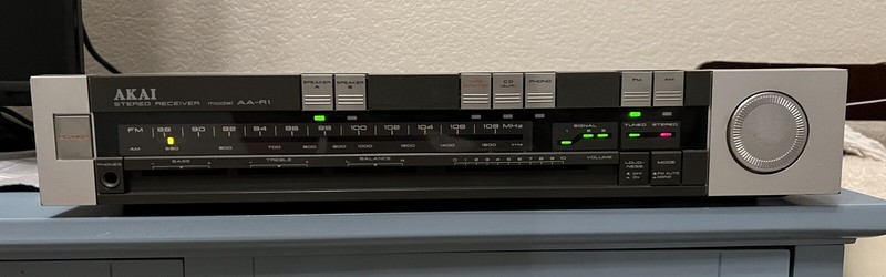 Vintage AKAI AA-R1 Stereo Receiver Tested Missing Control Buttons