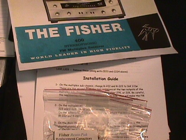 Fisher Model 400 Vacuum Tube Receiver restoration Kit Now with FULL COLOR PHOTOS gallery