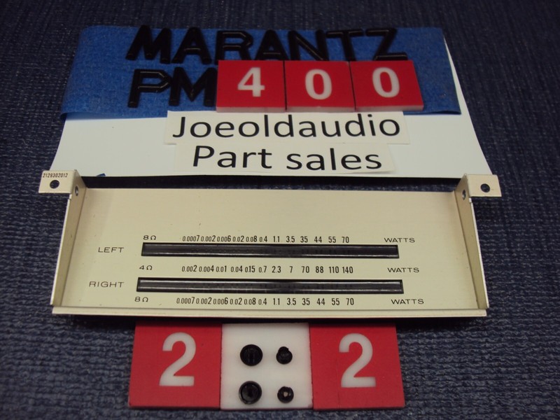 Marantz PM400 Amplifier Metal Meter Scale. Tested. Parting Out Entire PM400