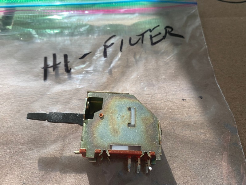 Pioneer SX-850 Vintage Stereo Receiver Parting Out Hi Filter Switch