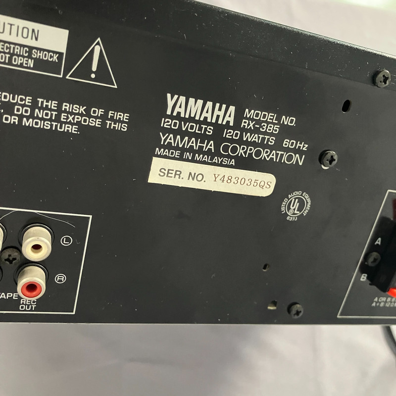 Yamaha RX-385 Natural Sound Stereo Receiver Black AS-IS Untested gallery