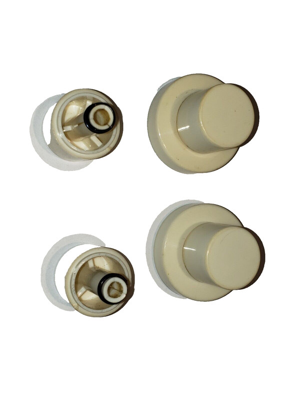 Four Rare Vintage Original Radio Knobs Cream/White in Color Very Nice gallery