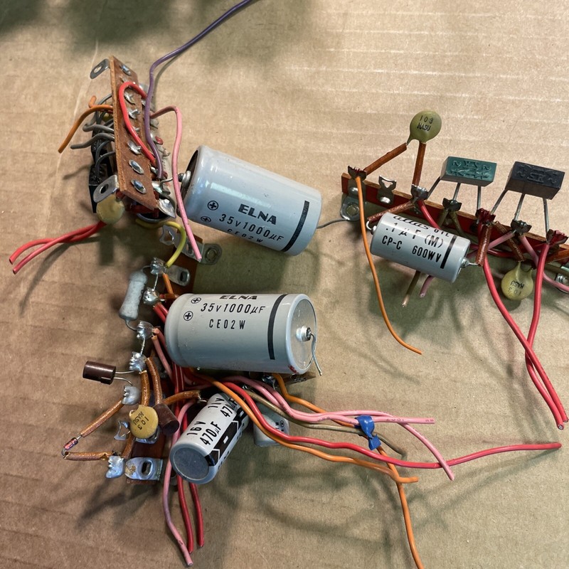 Harman Kardon 930 Stereo Receiver Genuine Parts: Large Lot of Capacitors gallery