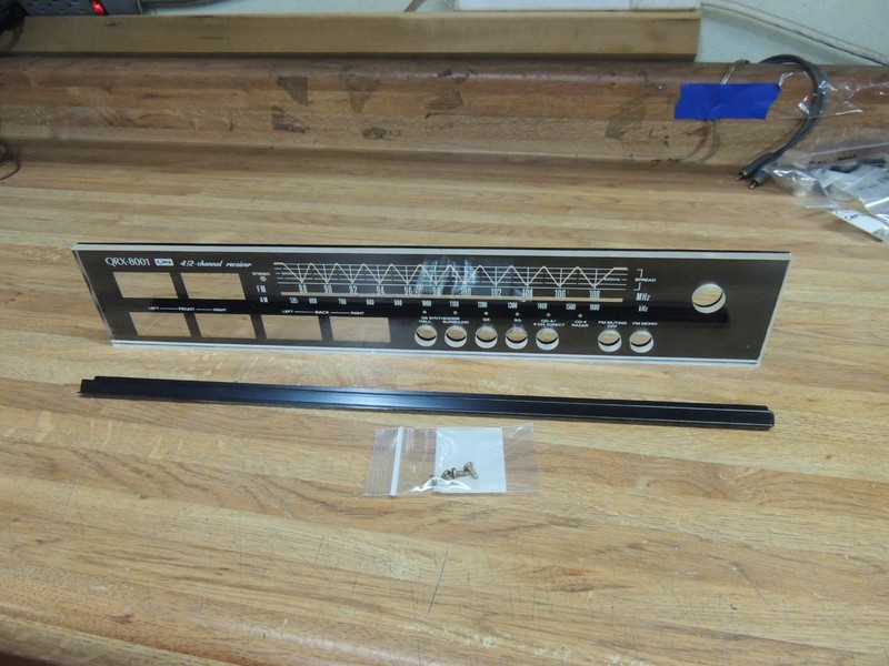 Sansui QRX-8001 Dial Glass & Panel Window & Brackets 5408112 & 5047970