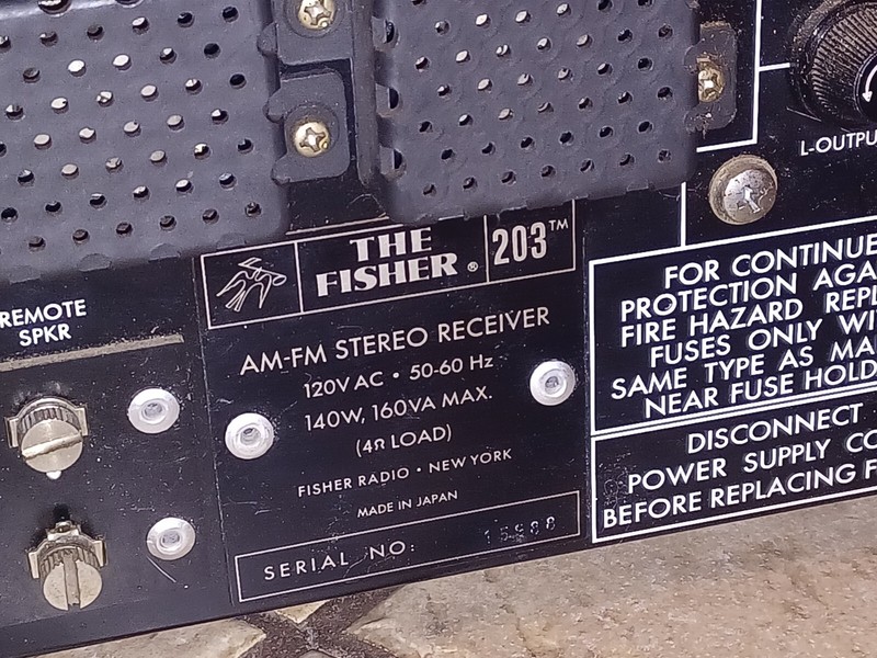 Vintage The Fisher Model 203 Solid State 30WPC Stereo Receiver 1973 Silver Face gallery