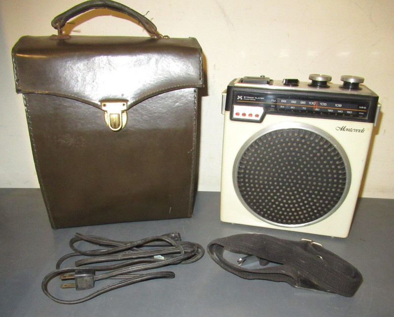 Vintage Portable Monteverdi AM FM Stereo 8-Track