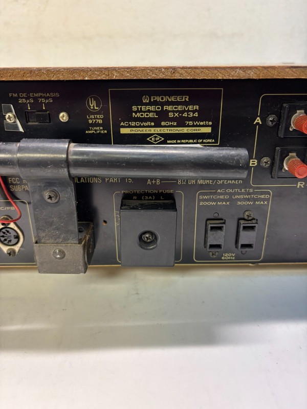 Vintage Pioneer SX-434 AM/FM Stereo Receiver Parts Or Repair POWERS UP! gallery