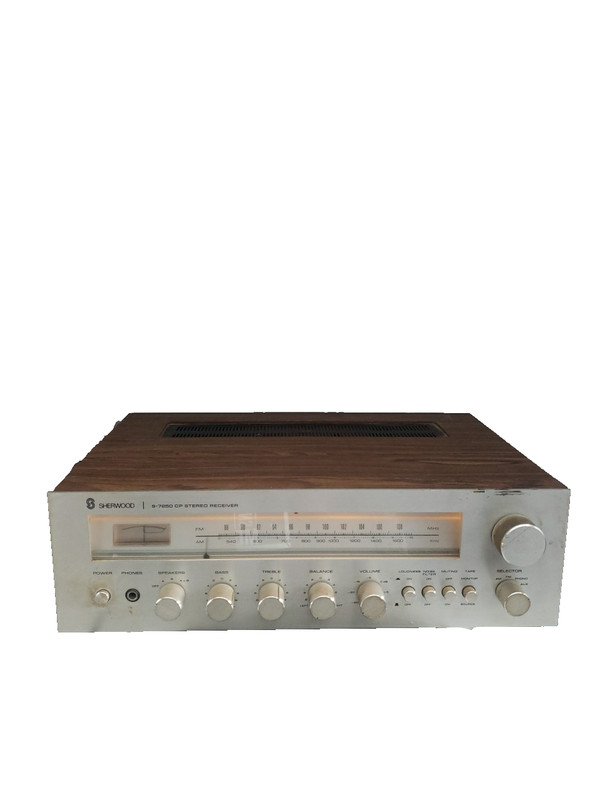 Vintage Sherwood S-7250 CP Stereo Receiver - Works -BUT NOT TUNER--Please Read: