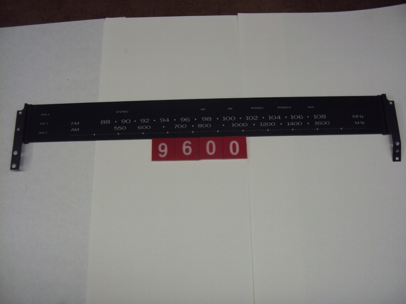 Kenwood KR 9600 AM/FM Dial Scale. V. Good Condition. Parting Out Entire KR 9600