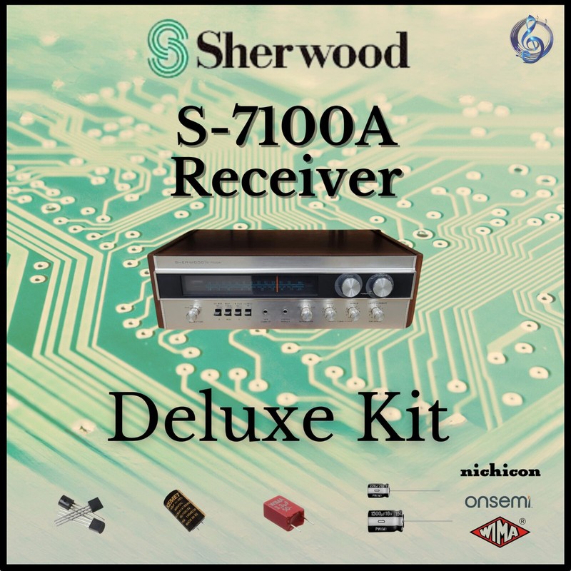 Sherwood S-7100A Receiver Deluxe Upgrade Kit Genuine Parts Restoration