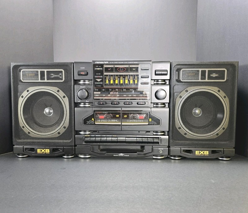 Vintage Soundesign Stereo Model 5834blk Working With Remote Dual Cassette Video
