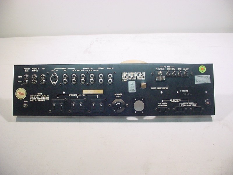 PIONEER SX-828 RECEIVER I/O BACK PLANE PANEL FOR PARTS REPAIR PROJECTS ***