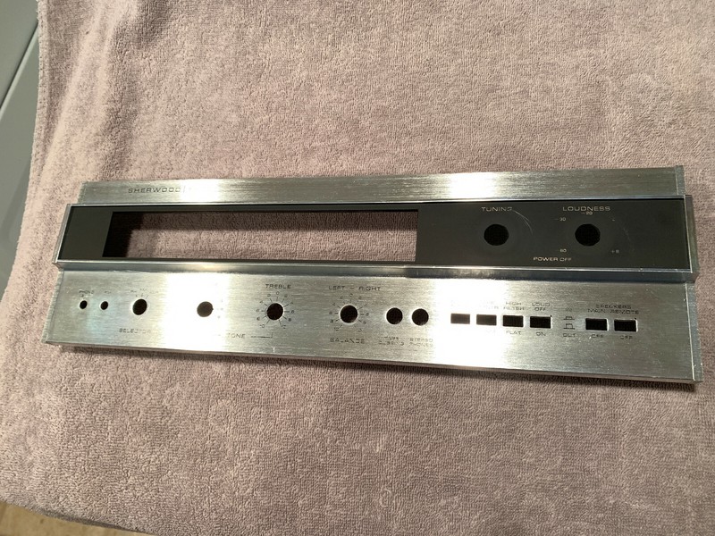 Sherwood S-8900 Stereo Receiver Parting Out Faceplate (No Glass)