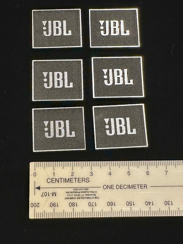 A PAIR (2) of JBL Decade Logo Badge Speaker Grill Compatible with L26 L36 L100 gallery