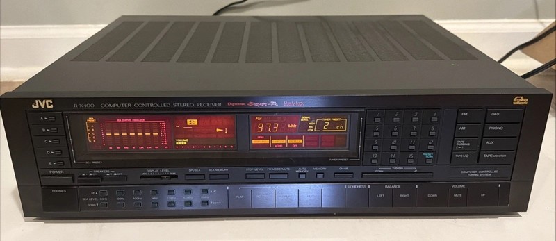 JVC R-X400B Computer Controlled Stereo Receiver Dynamic Super A POWERS ON HTF