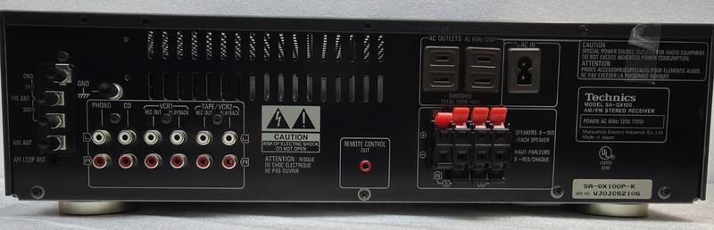 Technics SA-GX100 AM/FM Stereo Receiver Tested gallery