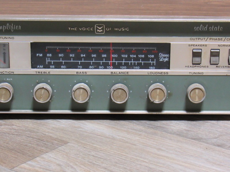 Vtg Solid State The Voice Of Music Stereo Tuner Amplifier Model 1484-2 Speakers gallery